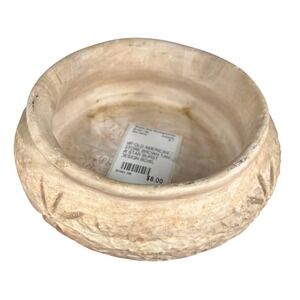 Old America Store Brown Tan Starburst Design Bowl Display Decor